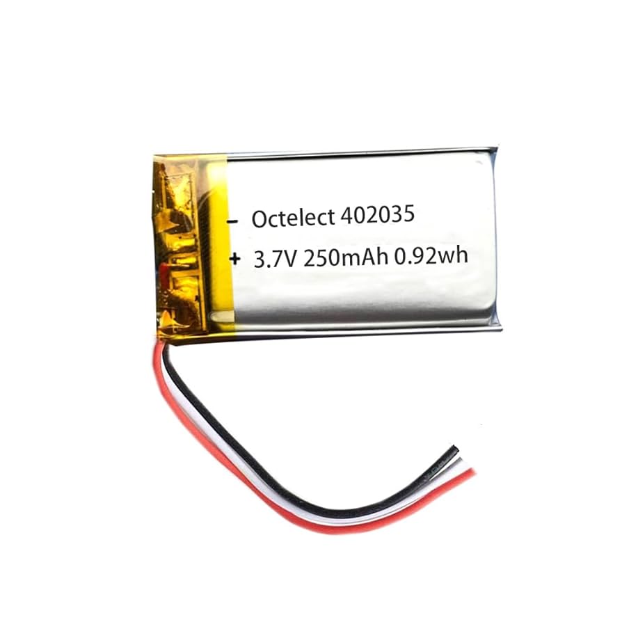 Amazon | リチウムポリマー電池 402035 3線 充電式バッテリー